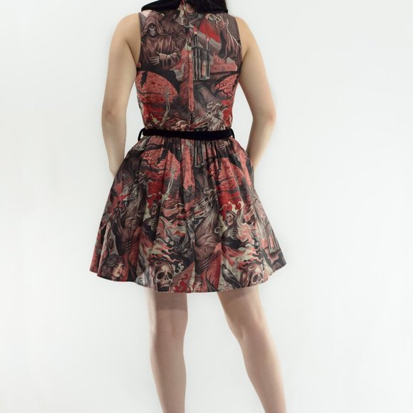 Sorceress Dress - Lined A-Frame Dress with Velvet - Picture 3 of 3